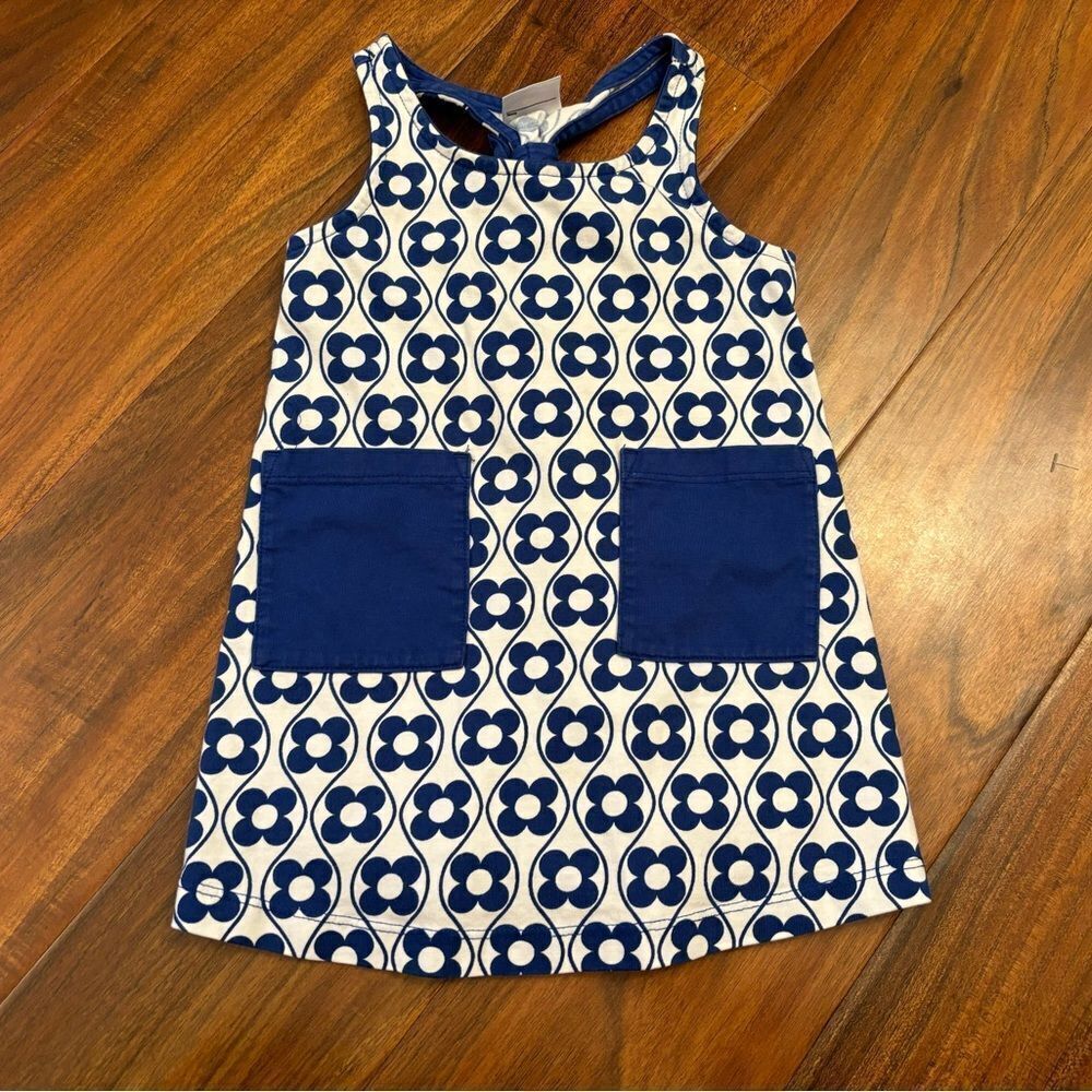 Hanna Andersson white/blue floral sleeveless dress